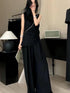 Women Casual side Knot Design Sleeveless Tops With Pants